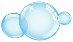 Cartoon bubbles isolated on transparent background.